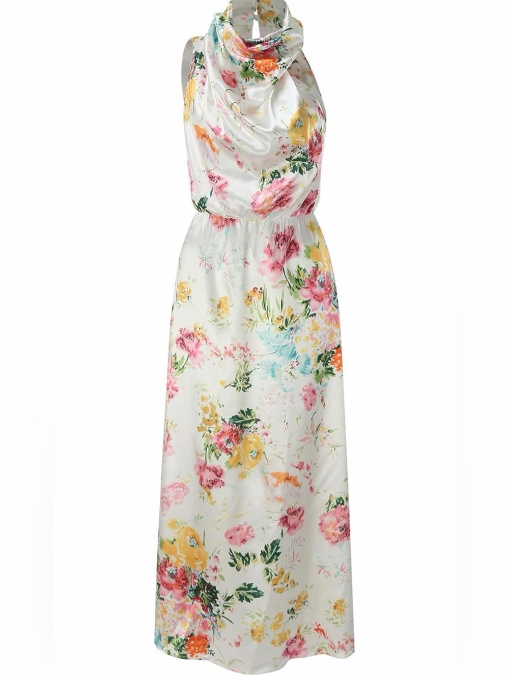 NEW Floral Cowl-Neck Maxi Dress
